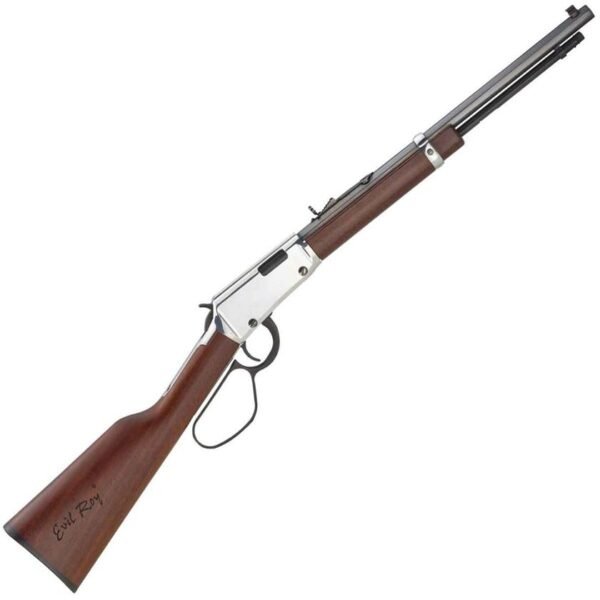 Henry Frontier Carbine Evil Roy Nickel Lever Action Rifle - 22 Long Rifle - 17in