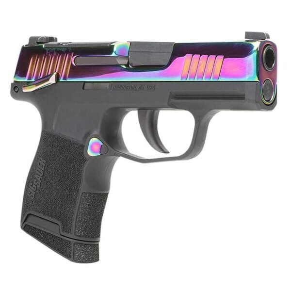 H152 599 COLOR Sig Sauer P365 380 Auto (ACP) 3.1in Rainbow Titanium Black Pistol - 10+1 Rounds