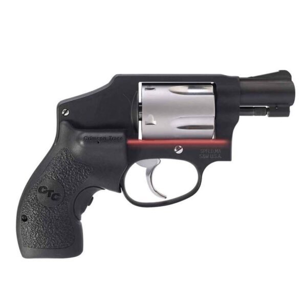 Smith & Wesson Performance Center Model 442 Crimson Trace LG-105 Lasergrips 38 S&W 1.875in Stainless Revolver - 5 Rounds