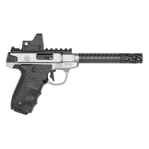 Smith & Wesson Performance Center SW22 Victory Target Model Carbon Fiber Target Barrel Red Dot Sight 22 Long Rifle 6in Stainless Pistol - 10+1 Rounds