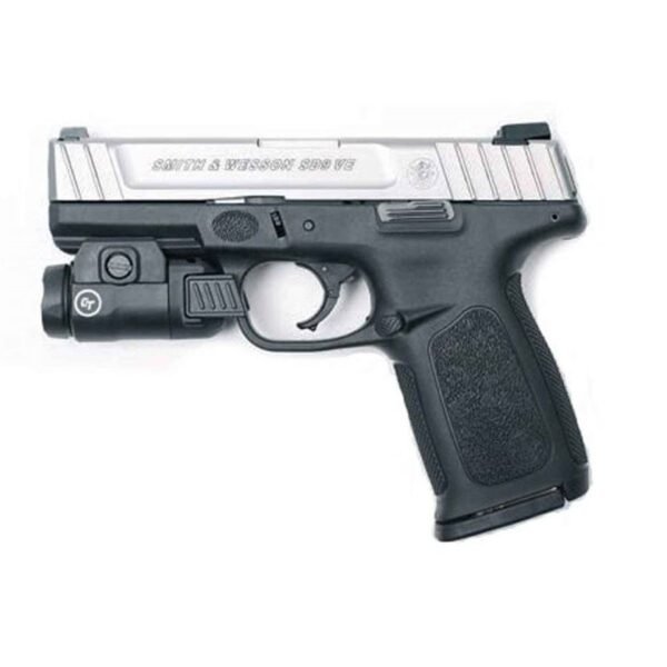 Smith & Wesson SD40 VE with Crimson Trace Railmaster Light 40 S&W 4in Stainless Pistol - 14+1 Rounds