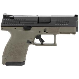 CZ P-10 S 9mm Luger 3.5in Black/OD Green Pistol - 12+1 Rounds