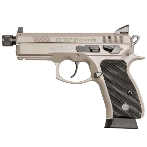CZ P-01 Omega Suppressor Ready 9mm Luger 4.4in Grey/Black Pistol - 10+1 Rounds