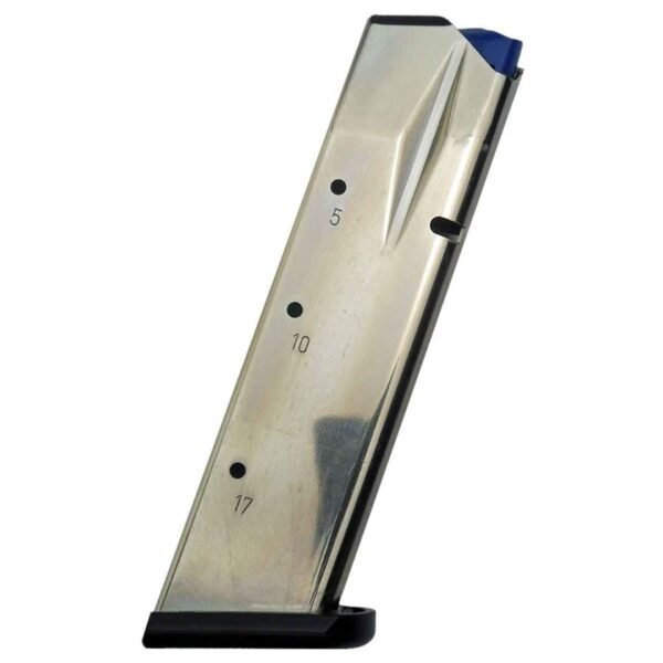 CZ USA Nickel CZ 75 SP-01/Shadow II 9mm Luger Handgun Magazine - 17 Rounds