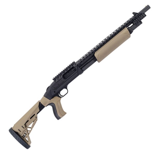 Mossberg 500 ATI Tactical Blued/FDE 12 Gauge 3in Pump Action Shotgun - 18.5in