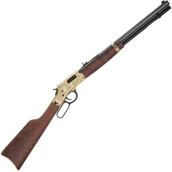 Henry Big Boy Deluxe 3rd Edition Engraved Brasslite Receiver/Blued Barrel Lever Action Rifle - 45 (Long) Colt- 20in