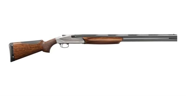 Benelli 828 U 12 Gauge Shotgun with Satin Walnut Stock and Engraved Nickle Plated Receiver