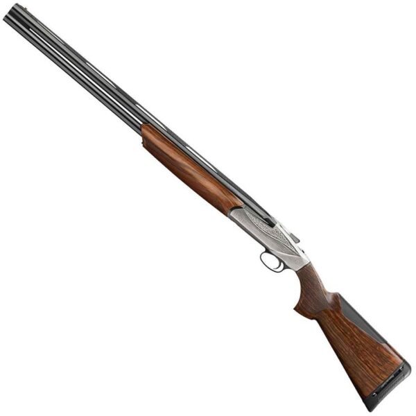 Benelli 828 U Engraved Nickel Plated 12 Gauge 3in Left Hand Over Under Shotgun - 26in