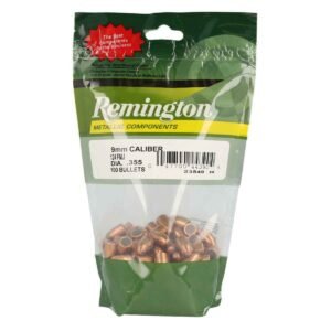 Remington Metallic Components 9mm Full Metal Jacket 124gr Handgun Reloading Bullets - 100 Count