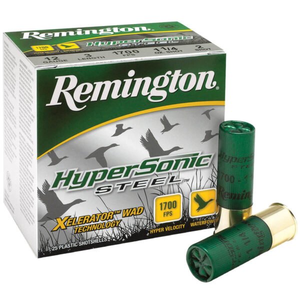 Remington Hypersonic Steel 12 Gauge 3in #4 1-1/8oz Waterfowl Shotshells - 25 Rounds