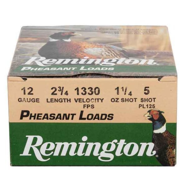 Remington Pheasant Loads 12 Gauge 2-3/4in #5 1-1/4oz Upland Shotshells - 25 Rounds