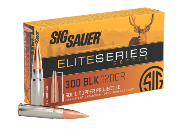 SIG SAUER 300BLK, 120GR, Elite Hunting Solid Copper