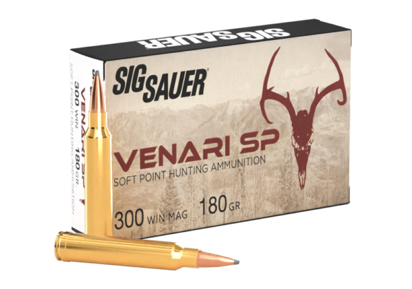 SIG SAUER 300 Winchester Magnum, 180GR, VENARI Soft Point Hunting