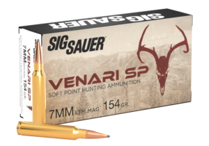 SIG SAUER 7mm Remington Magnum, 154GR, VENARI Soft Point Hunting