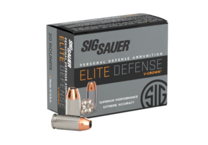 SIG SAUER 40S&W, 165GR, Elite V-Crown, JHP
