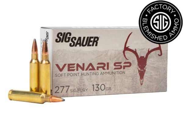 SIG SAUER 277 SIG FURY, 130GR, VENARI Soft Point Hunting-BLEMISHED