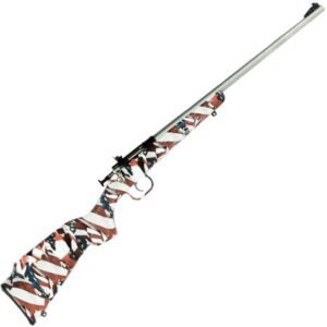 Crickett Synthetic Stock Compact "One Nation" Dipped/Blued Bolt Action Rifle - 22 Long Rifle - 16.1in