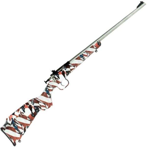 Crickett Synthetic Stock Compact "One Nation" Dipped/Blued Bolt Action Rifle - 22 Long Rifle - 16.1in