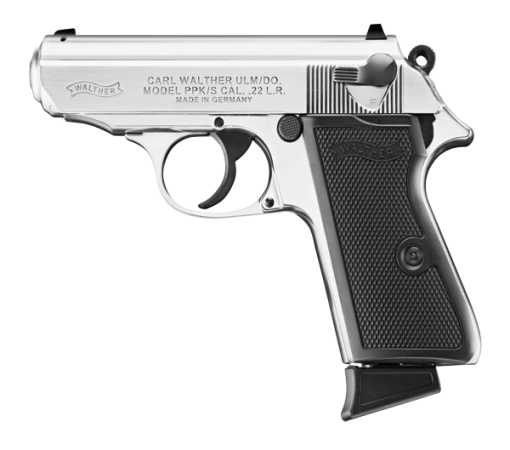 Walther PPK/S .22LR 3.35" 10rd Pistol, Nickel TB