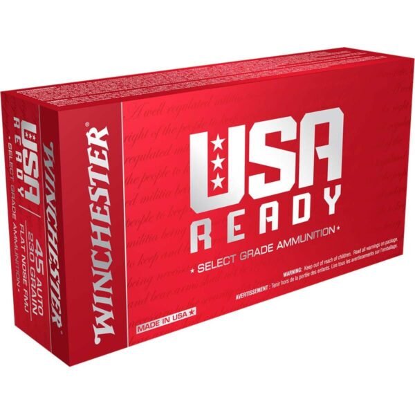 Winchester USA Ready 45 Auto (ACP) 230gr Select Grade Handgun Ammo - 50 Rounds