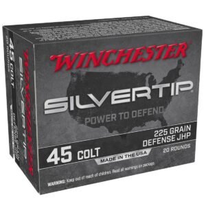 Winchester Silvertip 45 (Long) Colt 225gr JHP Centerfire Handgun Ammo - 20 Rounds