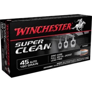 Winchester Super Clean 45 Auto (ACP) 160gr FMJ Handgun Ammo - 50 Rounds