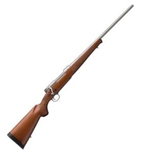 Winchester Model 70 270 WSM (Winchester Short Mag) Featherweight Matte Stainless/Walnut Bolt Action Rifle - 24in