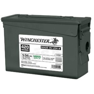 Winchester M855 Green Tip 5.56mm NATO 62gr FMJ Rifle Ammo - 420 Rounds