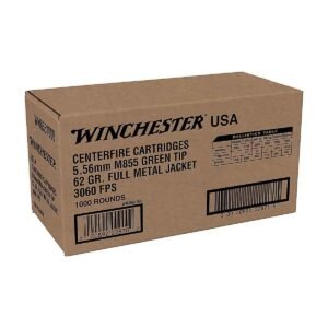Winchester 5.56mm NATO 62gr FMJ Rifle Ammo - 1000 Rounds