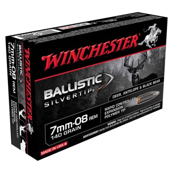 Winchester Ballistic Silvertip 7mm-08 Remington 140gr Ballistic Silvertip Rifle Ammo - 20 Rounds