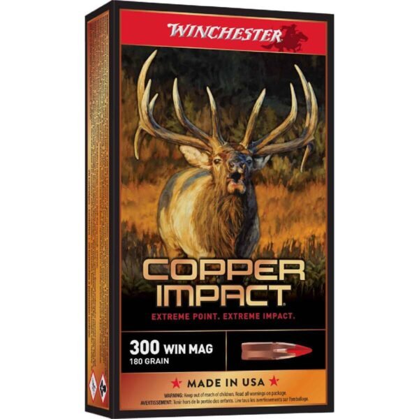 Winchester Copper Impact 300 Winchester Magnum 180gr Extreme Point Rifle Ammo - 20 Rounds