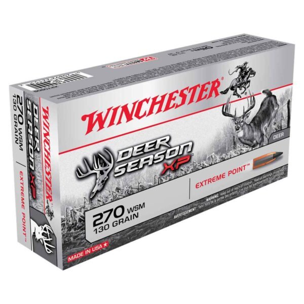 Winchester Deer Season XP 270 WSM (Winchester Short Mag) 130gr XP Rifle Ammo - 20 Rounds