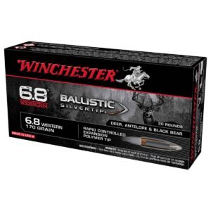 Winchester Ballistic Silvertip 6.8mm Western 170gr RCEPT Rifle Ammo - 20 Rounds