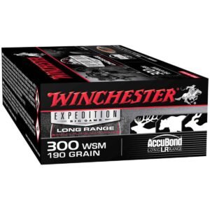 Winchester Expedition Big Game Long Range 300 WSM (Winchester Short Mag) 190gr Accubond Rifle Ammo - 20 Rounds