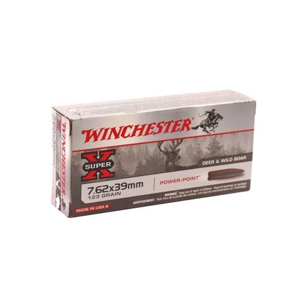 Winchester Super-X 7.62x39mm 123gr PP Rifle Ammo - 20 Rounds