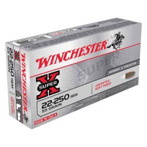 Winchester Super-X 22-250 Remington 55gr PSP Rifle Ammo - 20 Rounds