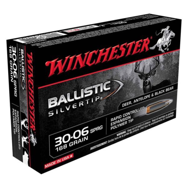 Winchester Ballistic Silvertip 30-06 Springfield 168gr Ballistic Silvertip Rifle Ammo - 20 Rounds