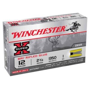 Winchester Super-X BRI Rifled Slug 12 Gauge 2-3/4in 1oz Slug Shotshells - 5 Rounds