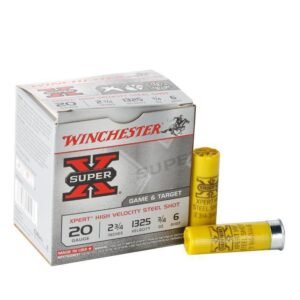 Winchester Super-X Game and Target 20 Gauge 2-3/4in #6 Shotshells - 25 Rounds
