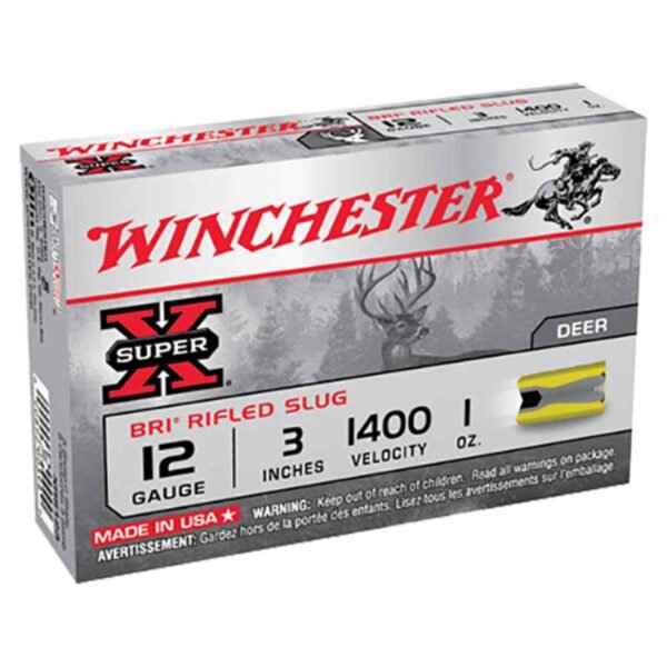 Winchester Super X 12 Gauge 3in 1oz Slug Shotshells - 5 Rounds