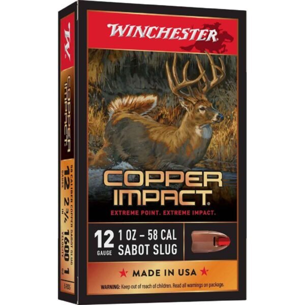 Winchester Copper Impact 12 Gauge 2-3/4in 1oz Slug - 5 Rounds