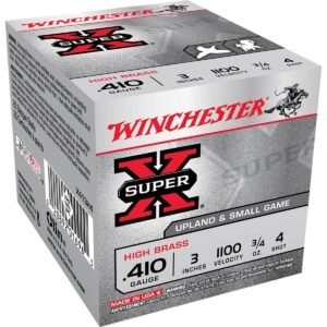 Winchester Super-X 410 Gauge 3in 3/4oz #4 Upland Shotshells - 25 Rounds