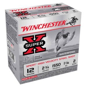 Winchester Super-X Xpert High Velocity Steel Shot 12 Gauge 2-3/4in #2 1-1/16oz Waterfowl Shotshells - 25 Rounds