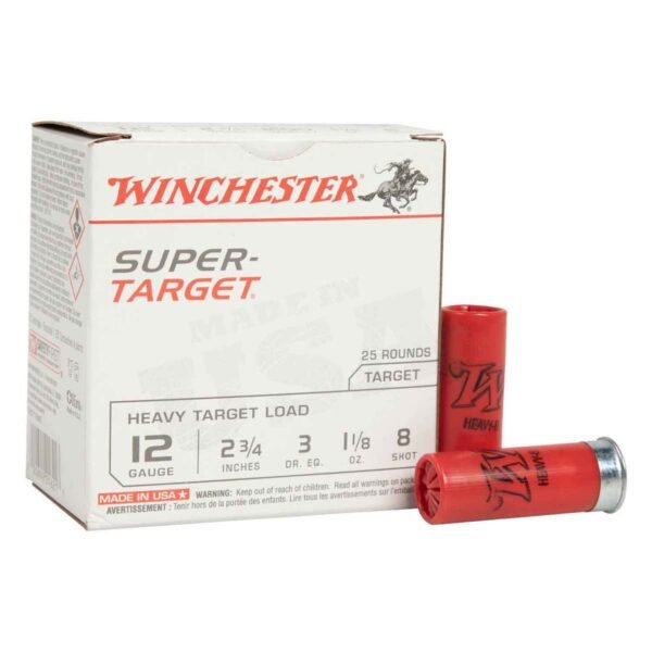Winchester Super Target 12 Gauge 2-3/4in #8 1-1/8oz Heavy Target Shotshells - 25 Rounds