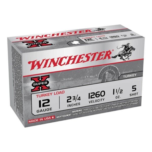 Winchester Super X 12 Gauge 2-3/4in #5 1-1/2oz Turkey Shotshells - 10 Rounds