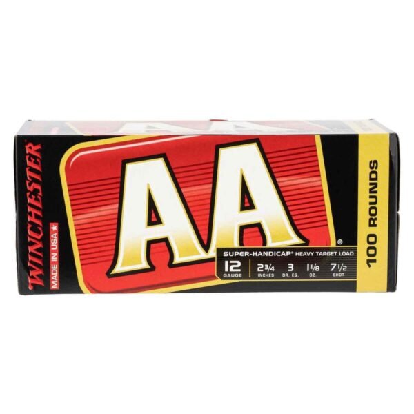 Winchester AA 12 Gauge 2-3/4in #7.5 1-1/8oz Target Shotshells - 100 Rounds