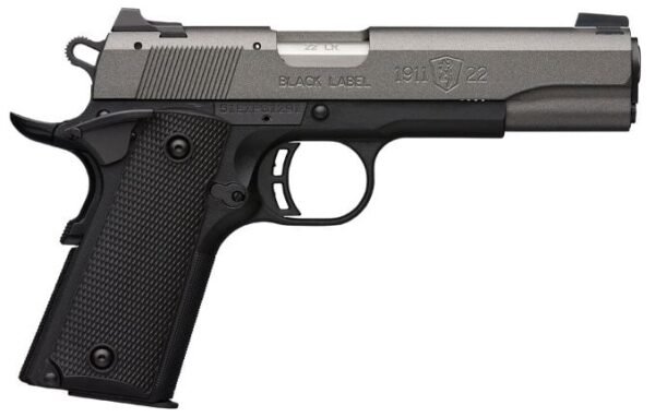 Browning 1911-22 Black Label 22 Long Rifle 4.25in Matte Black Tungsten Cerakote Pistol - 10+1 Rounds