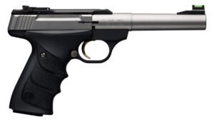 Browning Buck Mark Camper URX 22 Long Rifle 5.5in Stainless/Black Pistol - 10+1 Rounds - California Compliant