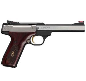 Browning Buck Mark Camper UFX 22 Long Rifle 5.5in Stainless/Black Pistol - 10+1 Rounds - California Compliant