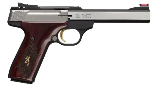 Browning Buck Mark Medallion 22 Long Rifle 5.5in Stainless Steel Pistol - 10+1 Rounds